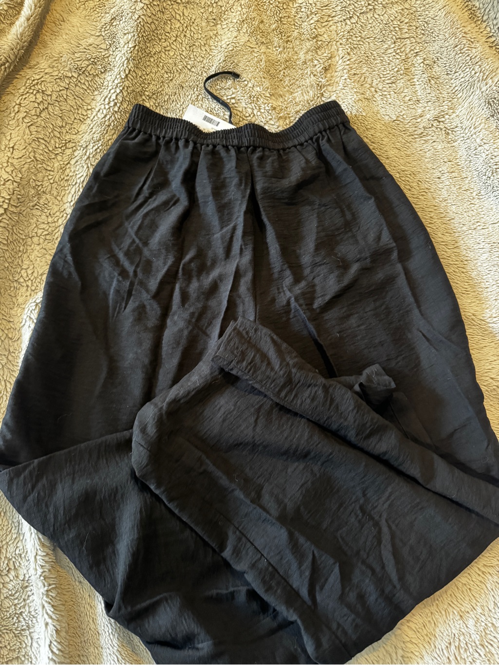 Dkny Black Wide-Leg Elastic Waist Pants